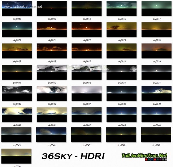 36 Maps HDRI bầu trời cực đẹp