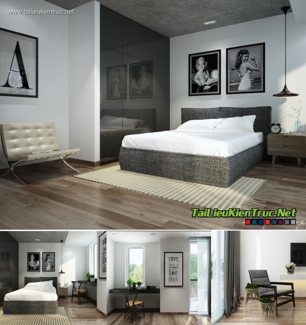 Sence Phòng Ngủ 00002 - Thiết kế phong cách hiện đại