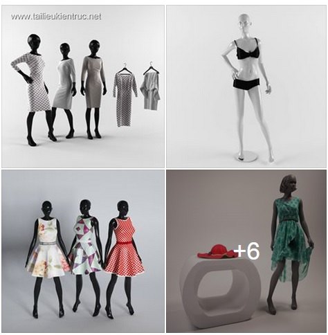 3D model cho shop thời trang, Mannequin