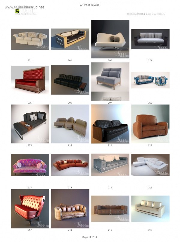 Tổng hợp 100 File 3D model Sofa cực đẹp P3