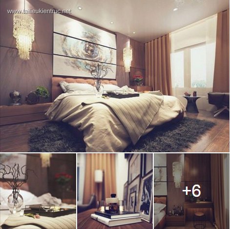 Sence Phòng Ngủ 00014 - Thiết kế phòng ngủ Master hiện đại 3dsmax