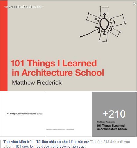 Tạp chí 101 điều tôi học được trong trường kiến trúc