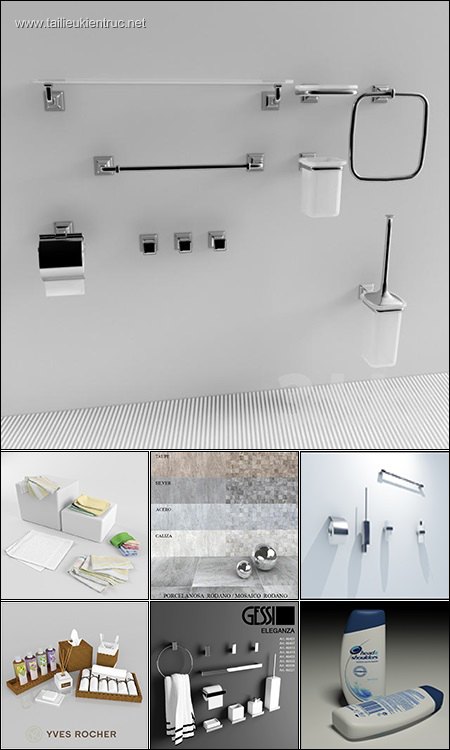 Thư viện 3d tổng hợp 29 Model về Trang thiết bị vệ sinh phòng tắm P1
