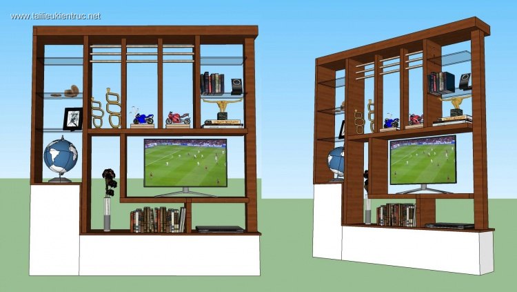 Thư viện sketchup kệ tivi mẫu 01