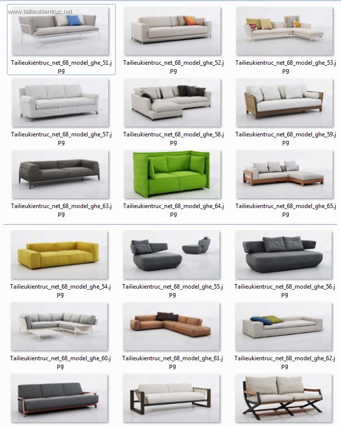 Tổng hợp 18 File 3D model Sofa cực đẹp P6