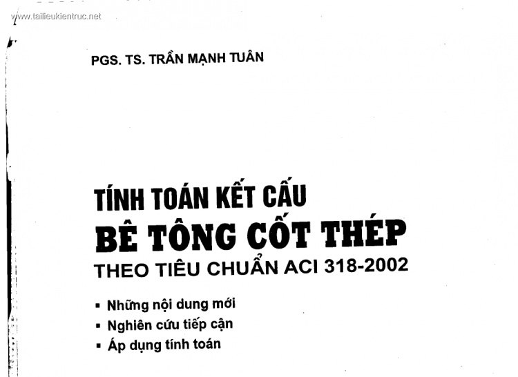 Tính toán kết cấu BTCT theo TC ACI 318-2002 - Trần Mạnh Tuấn