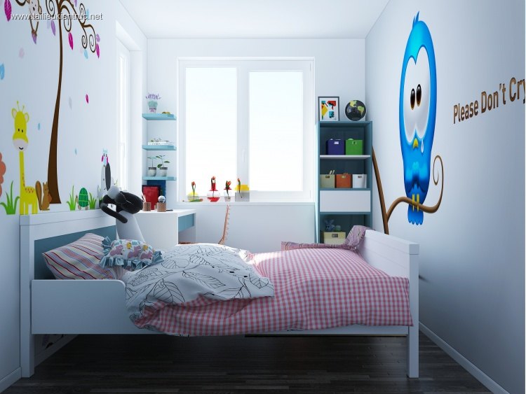 Sence Phòng Ngủ trẻ con 00010 - Thiết kế nội thất phong cách hiện đại