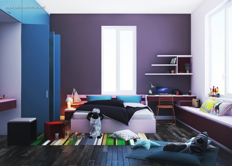 Sence Phòng Ngủ trẻ con 00011 - Thiết kế nội thất phong cách hiện đại