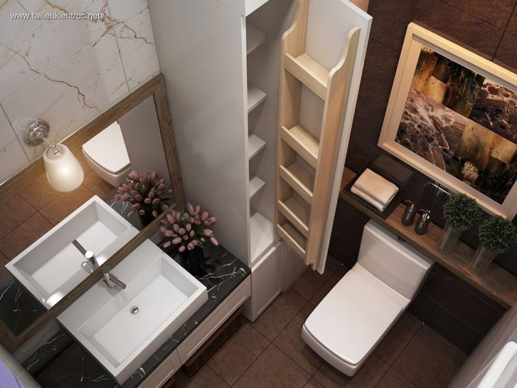 Sence Phòng tắm WC 03 - Thiết kế nội thất phòng tắm + Wc Hiện đại