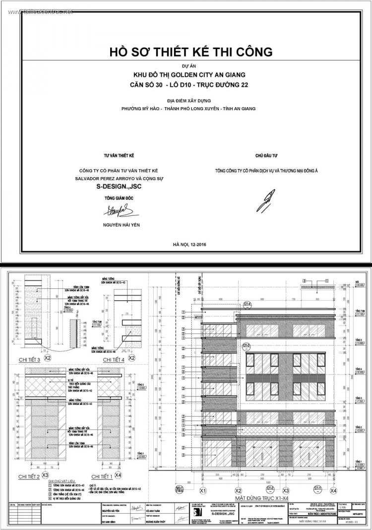 Hồ sơ thiết kế Tòa nhà Văn phòng làm việc 5 tầng mẫu 006 file PDF
