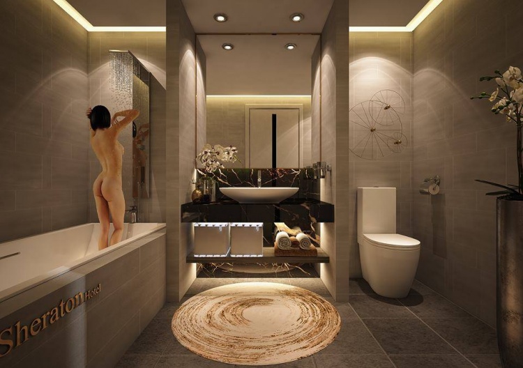 Sence Phòng tắm WC 07 - Thiết kế nội thất phòng tắm + Wc file 3dsmax 