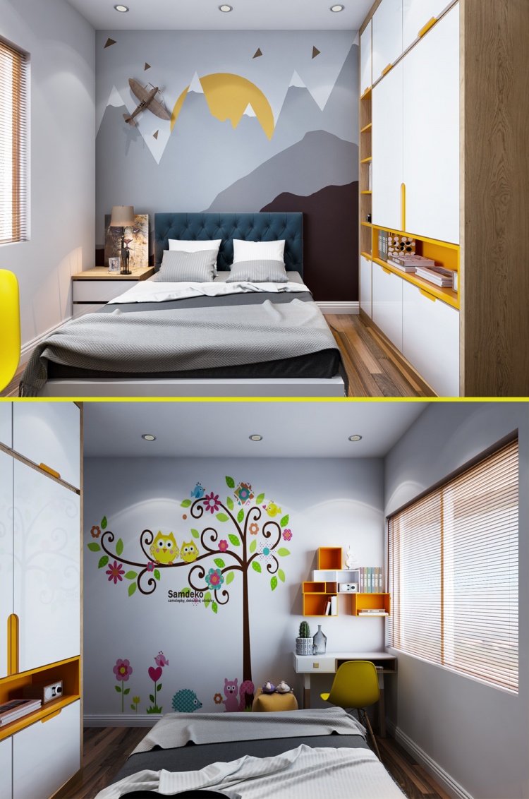Sence Phòng Ngủ trẻ con 00018 - Thiết kế nội thất phòng ngủ con phong cách hiện đại