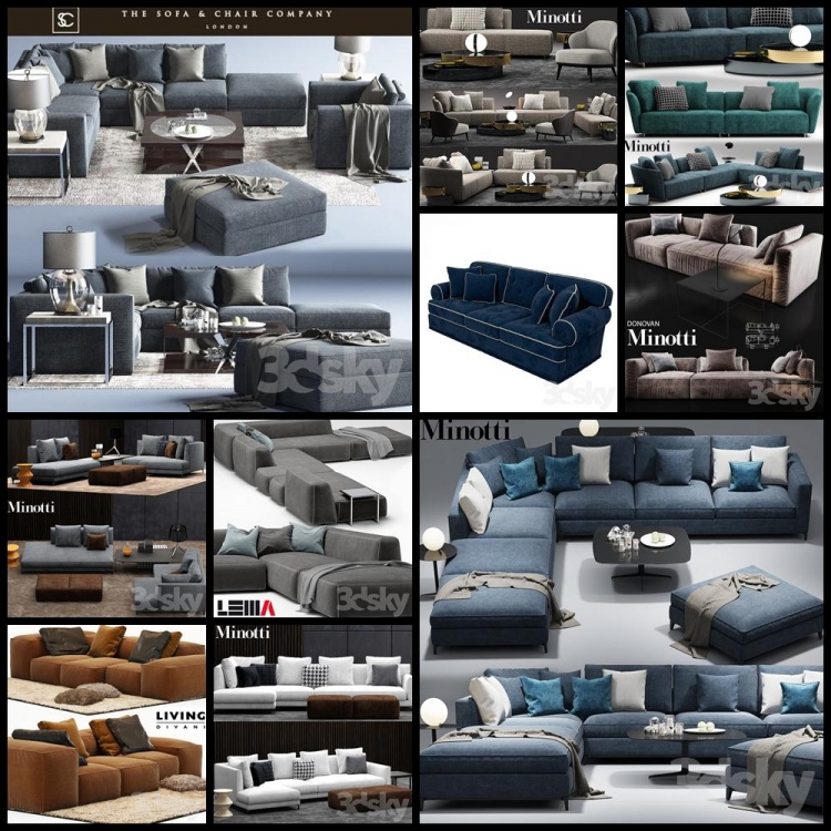 Thư viện Tổng hợp 10 File 3D model Sofa cực đẹp P10