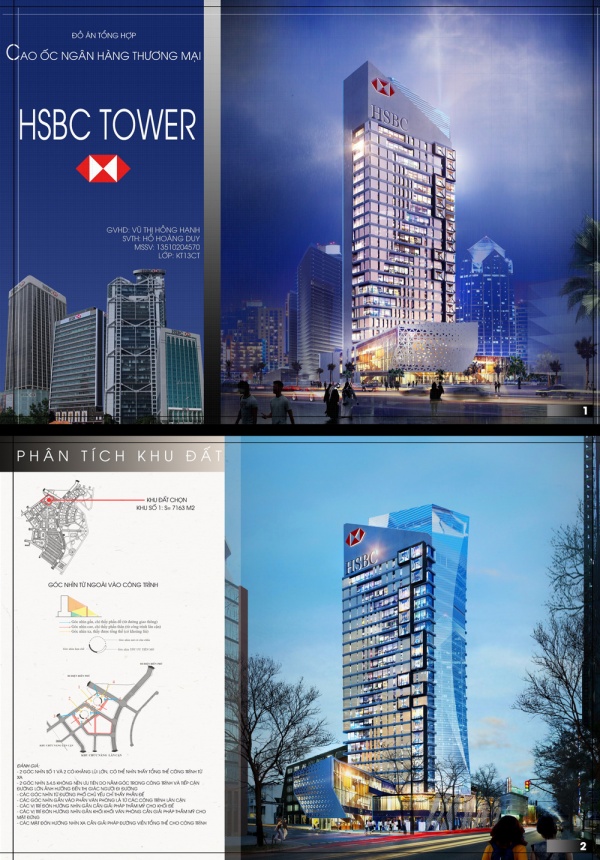 Đồ án tổng hợp kiến trúc - Tòa nhà cao tầng ngân hàng thương mại HSBC