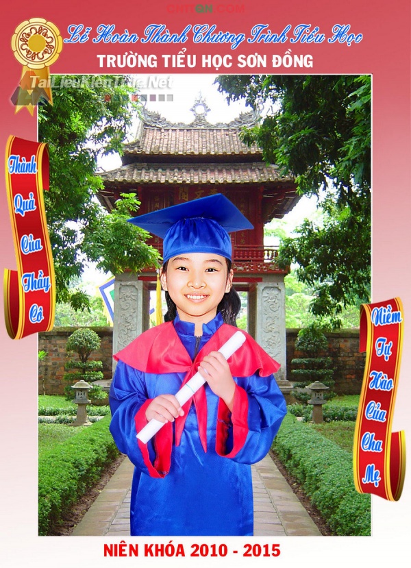 Thư viện photoshop file thiết kế psd Ảnh Phông áo cử nhân cho khối tiểu học
