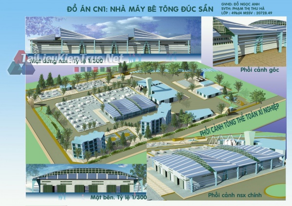 Đồ án công nghiệp nhà máy bê tông đúc sẵn- Phạm Thị Thu Hà MS20