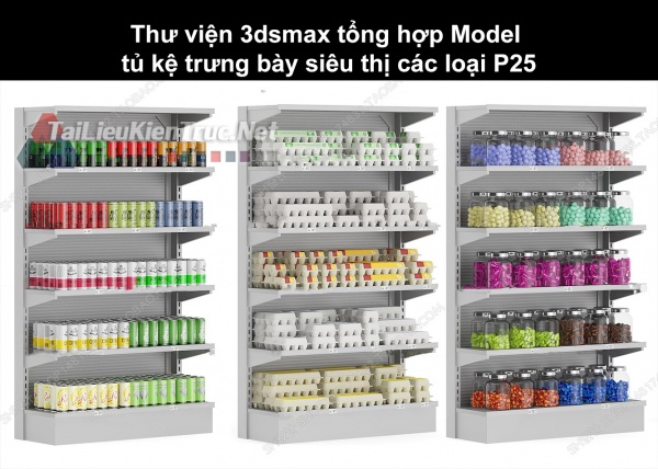Thư viện 3dsmax tổng hợp Model tủ kệ trưng bày siêu thị các loại P25