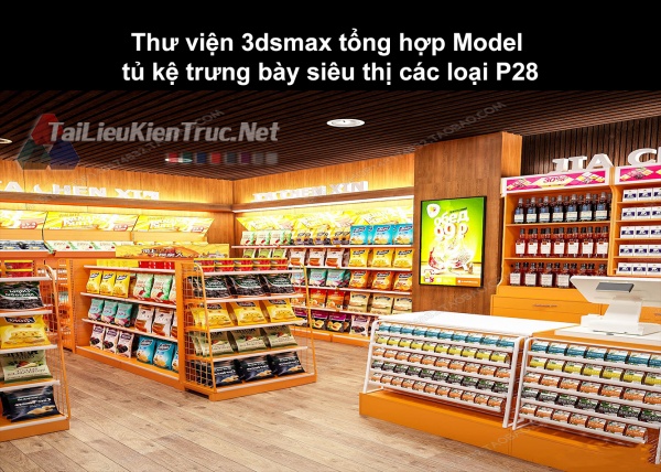 Thư viện 3dsmax tổng hợp Model tủ kệ trưng bày siêu thị các loại P28