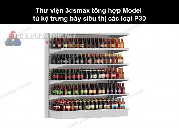 Thư viện 3dsmax tổng hợp Model tủ kệ trưng bày siêu thị các loại P30