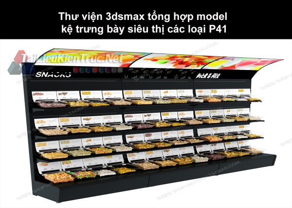 Thư viện 3dsmax tổng hợp Model kệ trưng bày siêu thị các loại P41