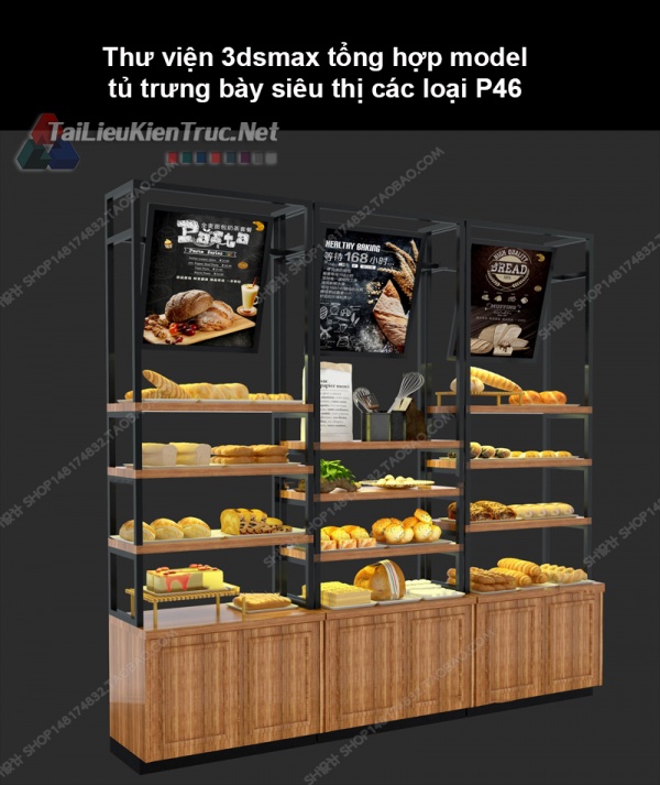 Thư viện 3dsmax tổng hợp Model tủ trưng bày siêu thị các loại P46