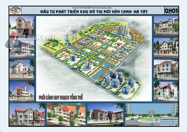Đồ án tốt nghiệp KTS Quy hoạch đầu tư phát triển khu đô thị mới Vân Canh- Hà Tây