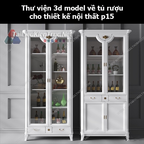 Thư viện 3d model về tủ rượu cho thiết kế nội thất p15