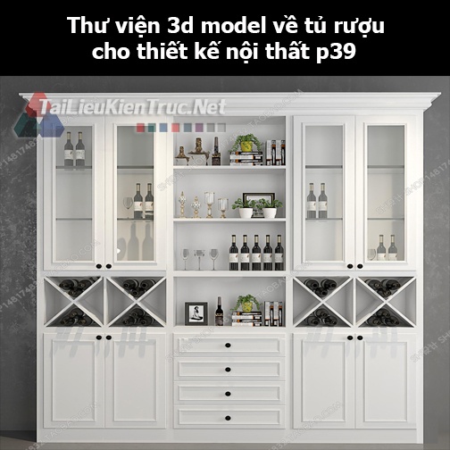 Thư viện 3d model về tủ rượu cho thiết kế nội thất p39
