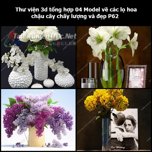 Thư viện 3d tổng hợp 04 Model về các lọ hoa, chậu cây chất lượng và đẹp P62