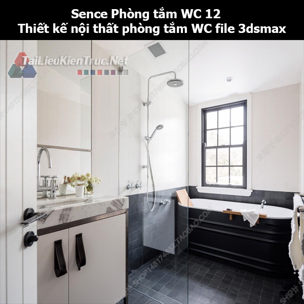 Sence Phòng tắm WC 12 - Thiết kế nội thất phòng tắm + Wc file 3dsmax 