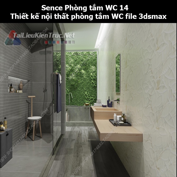 Sence Phòng tắm WC 14 - Thiết kế nội thất phòng tắm + Wc file 3dsmax
