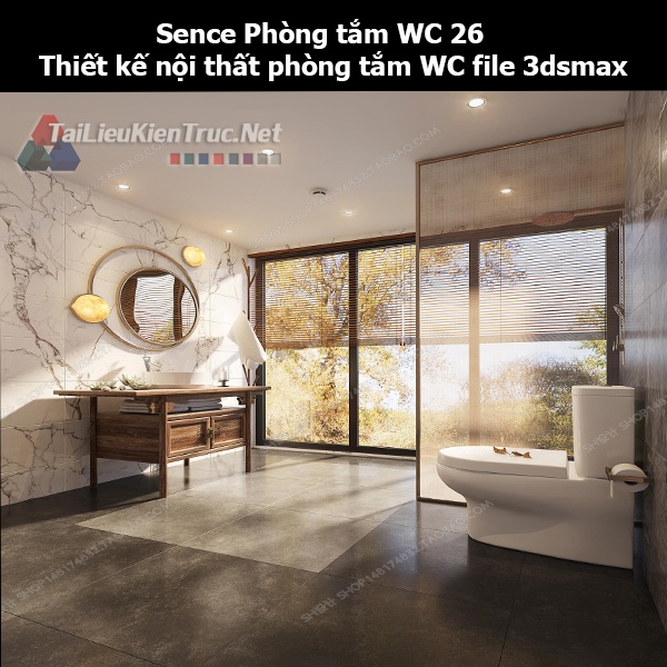 Sence Phòng tắm WC 26 - Thiết kế nội thất phòng tắm + Wc file 3dsmax