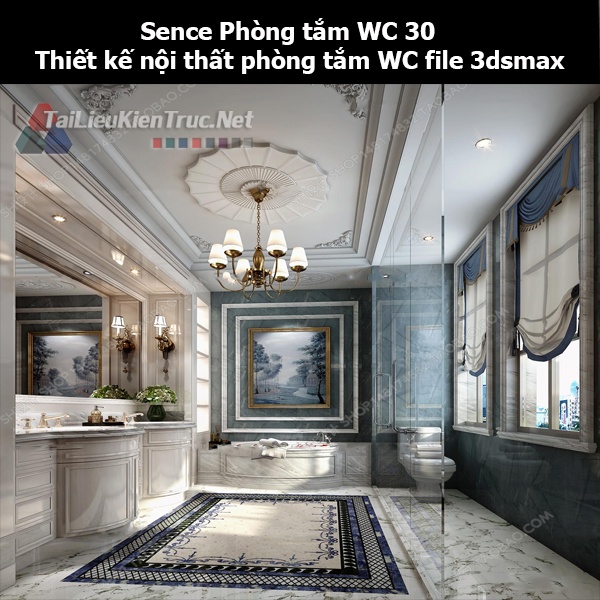 Sence Phòng tắm WC 30 - Thiết kế nội thất phòng tắm + Wc file 3dsmax