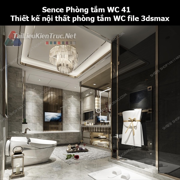 Sence Phòng tắm WC 41 - Thiết kế nội thất phòng tắm + Wc file 3dsmax