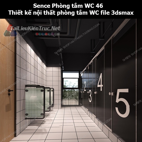 Sence Phòng tắm WC 46 - Thiết kế nội thất phòng tắm + Wc file 3dsmax