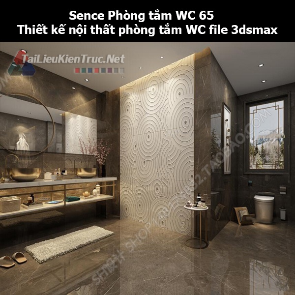 Sence Phòng tắm WC 65 - Thiết kế nội thất phòng tắm + Wc file 3dsmax