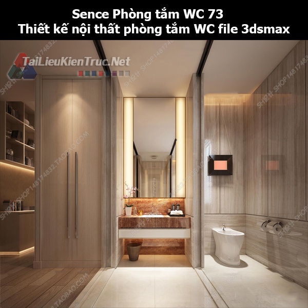 Sence Phòng tắm WC 73 - Thiết kế nội thất phòng tắm + Wc file 3dsmax