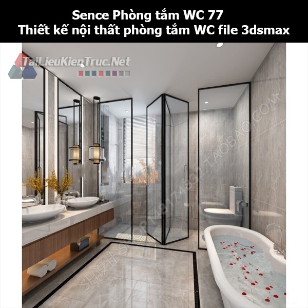 Sence Phòng tắm WC 77 - Thiết kế nội thất phòng tắm + Wc file 3dsmax