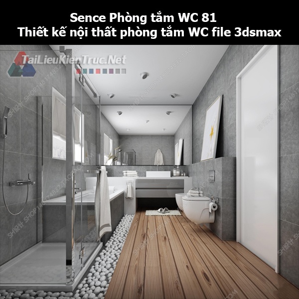 Sence Phòng tắm WC 81 - Thiết kế nội thất phòng tắm + Wc file 3dsmax