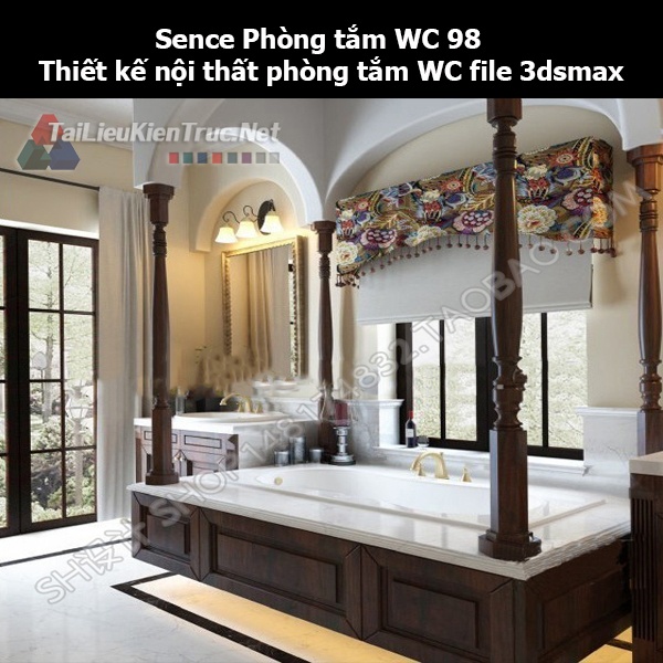 Sence Phòng tắm WC 98 - Thiết kế nội thất phòng tắm + Wc file 3dsmax