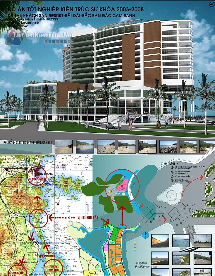 Đồ án tốt nghiệp kiến trúc sư - Khách sạn Resort Bài Dài Cam Ranh