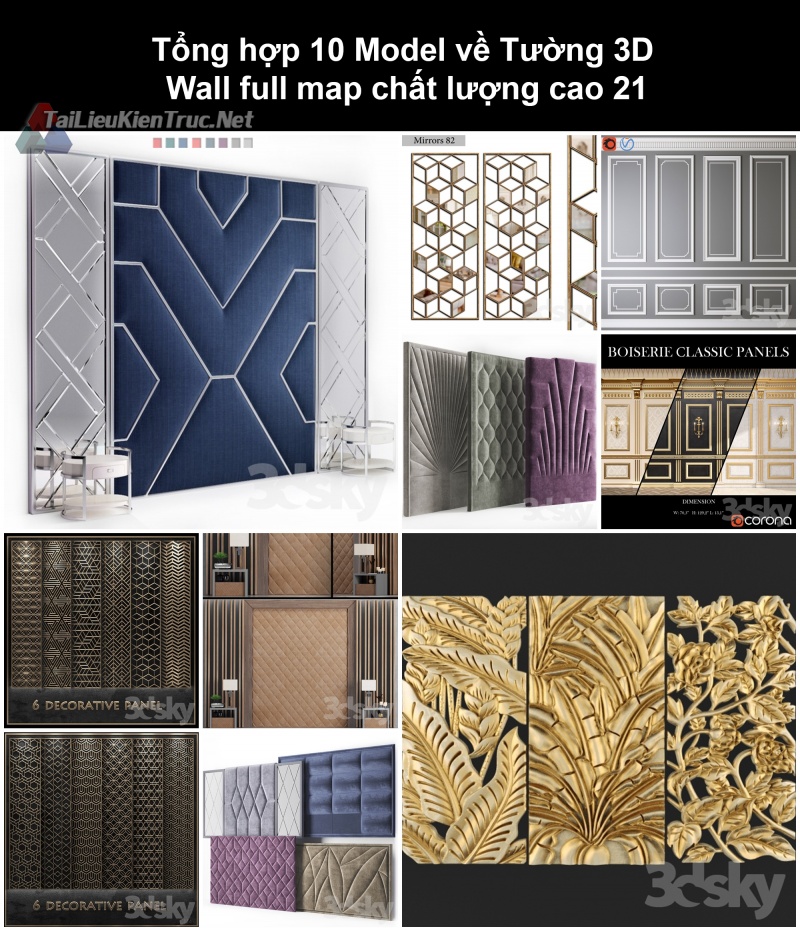 Tổng hợp 10 Model về Tường 3D Wall full Map chất lượng cao 21