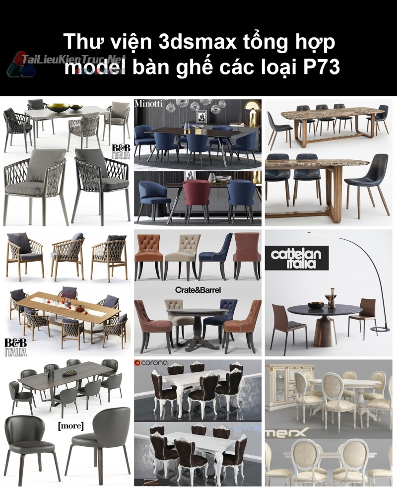 Thư viện 3dsmax tổng hợp Model bàn ghế các loại P73