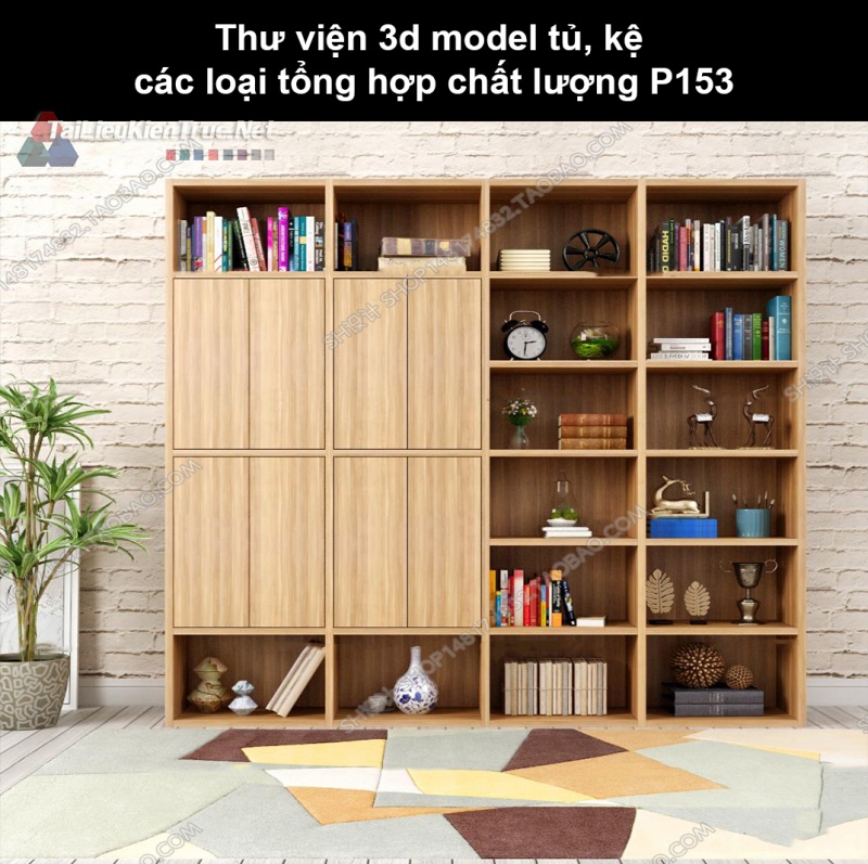 Thư viện 3d model tủ, kệ các loại tổng hợp chất lượng P153