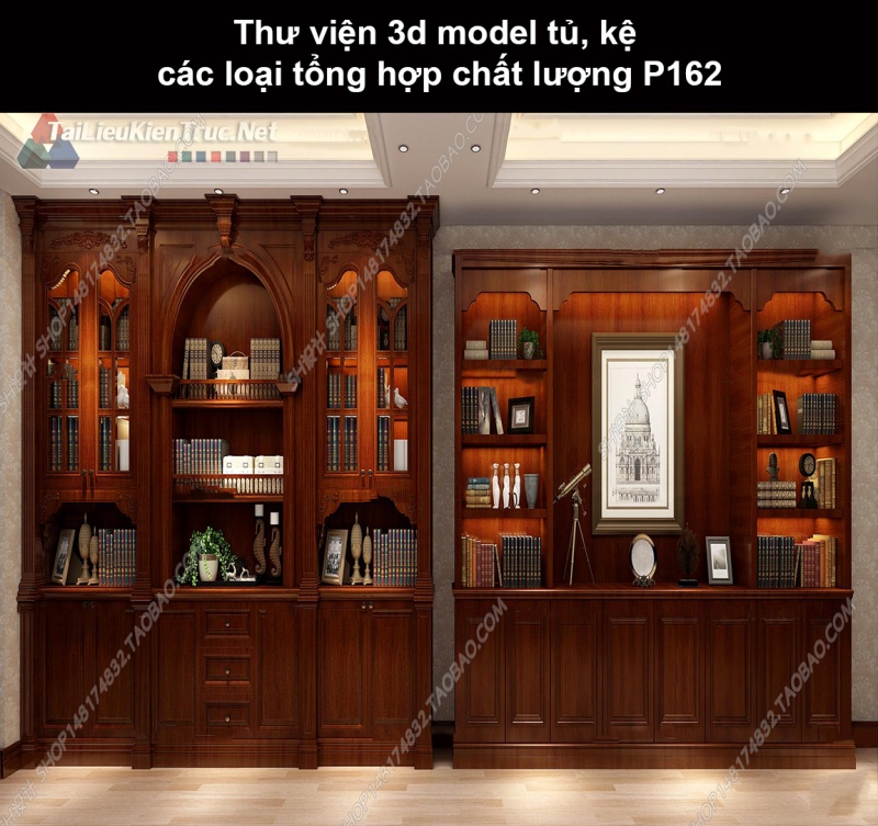 Thư viện 3d model tủ, kệ các loại tổng hợp chất lượng P162