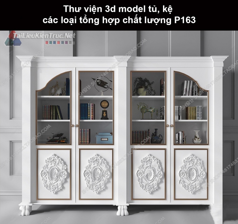 Thư viện 3d model tủ, kệ các loại tổng hợp chất lượng P163