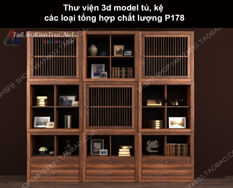 Thư viện 3d model tủ, kệ các loại tổng hợp chất lượng P178