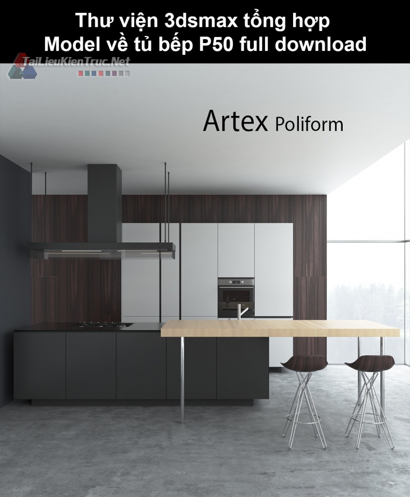 Thư viện 3dsmax tổng hợp Model về tủ bếp P50 full download