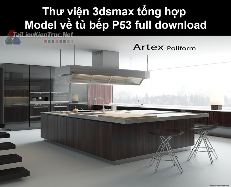 Thư viện 3dsmax tổng hợp Model về tủ bếp P53 full download