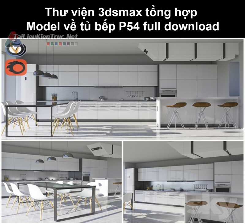 Thư viện 3dsmax tổng hợp Model về tủ bếp P54 full download